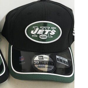 Black NY Jets Hat New Era NFL 39Thirty Onfield Sideline Fitted M/L Hat Cap